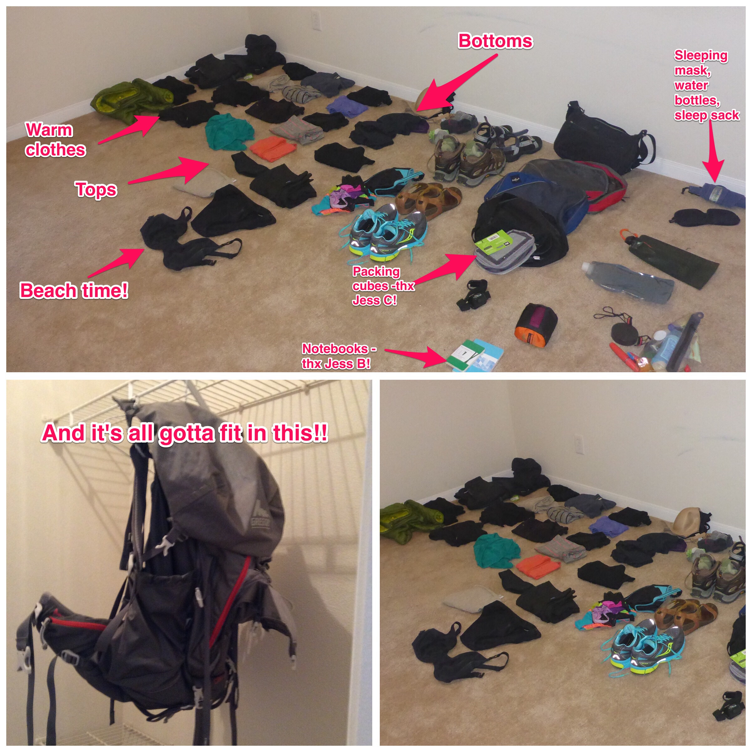 So that’s what a years worth of clothing looks like!